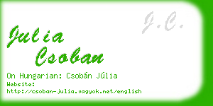 julia csoban business card